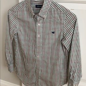 Southern Marsh boys gingham plaid button down